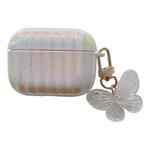 Color Plated PC Earphone Case with Butterfly Clasp For AirPods Pro(White)