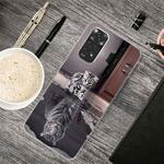 For Xiaomi Redmi Note 11 Global / Note 11S Painted Transparent TPU Phone Case(Reflection Cat Tiger)
