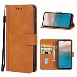 Leather Phone Case For Nokia C21 Plus(Brown)