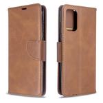 For Galaxy S20+ Retro Lambskin Texture Pure Color Horizontal Flip PU Leather Case with Holder & Card Slots & Wallet & Lanyard(Brown)