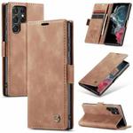 For Samsung Galaxy S22 Ultra 5G CaseMe 013 Multifunctional Leather Phone Case(Brown)