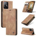 For Xiaomi Mi 11T / 11T Pro CaseMe 013 Multifunctional Leather Phone Case(Brown)