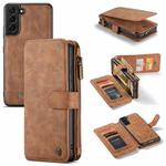 For Samsung Galaxy S22+ 5G CaseMe-007 Detachable Multifunctional Leather Phone Case(Brown)