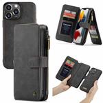 For iPhone 13 Pro Max CaseMe 007 Multifunctional Detachable Billfold Phone Leather Case (Black)