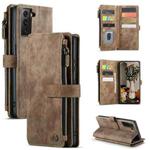 For Samsung Galaxy S22 5G CaseMe C30 Multifunctional Phone Leather Case with Holder & Card Slot & Wallet(Brown)