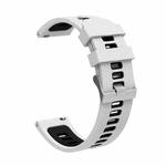 For Huawei Watch GT 3 42mm Two-color Silicone Watch Band(White Black)