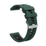 For Huawei Watch GT 3 42mm Two-color Silicone Watch Band(Dark Green Black)