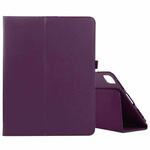 For iPad Pro 11 2022 / 2021 / 2020 / 2018 Litchi Texture Solid Color Leather Tablet Case(Purple)