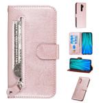 For Xiaomi Redmi Note 8 Pro Fashion Calf Texture Zipper Horizontal Flip PU Leather Case, with Holder & Card Slots & Wallet(Rose Gold)