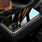 For iPhone 13 Pro SULADA Metal Frame + Nano Glass + TPU Phone Case (Gold)
