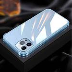 For iPhone 13 Pro SULADA Metal Frame + Nano Glass + TPU Phone Case (Sierra Blue)