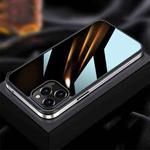For iPhone 13 Pro Max SULADA Metal Frame + Nano Glass + TPU Phone Case (Silver)