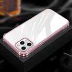 For iPhone 13 Pro Max SULADA Metal Frame + Nano Glass + TPU Phone Case (Pink)