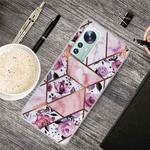 For Xiaomi 12 / 12X 5G Abstract Marble Pattern TPU Phone Case(Rhombus Rose)