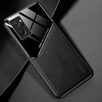 For OPPO Realme 9i All-inclusive Leather + Organic Glass Phone Case(Black)