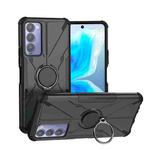 For Tecno Camon 18 Armor Bear Shockproof PC + TPU Phone Case with Ring Holder(Black)