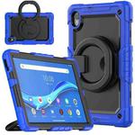 For Lenovo M10 Plus X606F Silicone + PC Holder Tablet Case(Blue+Black)