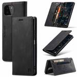 For Samsung Galaxy A22 AutSpace A01 Retro Skin-feel Crazy Horse RFID Leather Phone Case(Black)