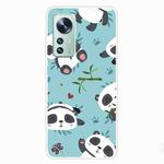 For Xiaomi 12 / 12X 5G Shockproof Painted Transparent TPU Protective Case(Smiling Panda)