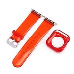 Jelly Watch Band + Case For Apple Watch Series 9&8&7 41mm / SE 3&SE 2&6&SE&5&4 40mm / 3&2&1 38mm(Red)