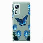 For Xiaomi 12 / 12X 5G Shockproof Painted Transparent TPU Protective Phone Case(Dream Butterfly)