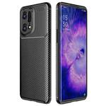 For OPPO Find X5 Pro Carbon Fiber Texture Shockproof TPU Phone Case(Black)