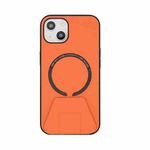 Holder PU+TPU Magsafe Case For iPhone 13 Pro(Orange)