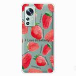 For Xiaomi 12 Pro Painted Shockproof TPU Protective Phone Case(Strawberry)