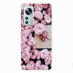 For Xiaomi 12 Pro Painted Transparent Shockproof TPU Protective Phone Case(Envelope Rose)
