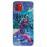 For Samsung Galaxy A03 International Version Shockproof Painted Transparent TPU Protective Phone Case(Chasing Dreams)