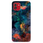 For Samsung Galaxy A03 International Version Shockproof Painted Transparent TPU Protective Phone Case(Watercolor Ink)