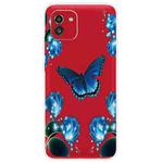 For Samsung Galaxy A03 International Version Shockproof Painted Transparent TPU Protective Phone Case(Dream Butterfly)