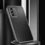 For vivo T1 4G Metal Frame Carbon Fiber Phone Case(Black)