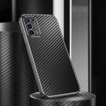For OPPO Reno6 Pro+ 5G Metal Frame Carbon Fiber Phone Case(Black)