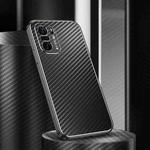 For Xiaomi Redmi K40 / K40 Pro Metal Frame Carbon Fiber Phone Case(Black)