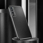 For Huawei nova 7 Pro 5G Metal Frame Carbon Fiber Phone Case(Black)