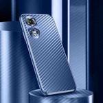 For Honor 50 Pro / nova 9 Pro Metal Frame Carbon Fiber Phone Case(Blue)