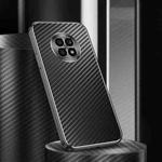 For Honor X20 Metal Frame Carbon Fiber Phone Case(Black)