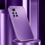 For Huawei nova 8 Pro Metal Frame Carbon Fiber Phone Case(Purple)