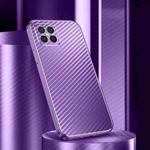 For Huawei nova 8 SE Metal Frame Carbon Fiber Phone Case(Purple)