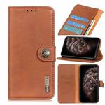 For iPhone 11 Pro Max Cowhide Texture Horizontal Flip Leather Case with Holder & Card Slots & Wallet(Brown)