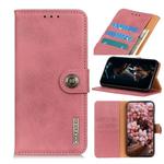 For LG K40S Cowhide Texture Horizontal Flip Leather Case with Holder & Card Slots & Wallet(Pink)