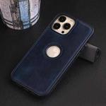 Milan Series Shockproof Leather Phone Case For iPhone 13(Blue)