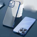 For iPhone 13 Wing Plating Series Semi-transparent Frosted Phone Case(Navy Blue)