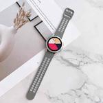 For Samsung Galaxy Watch4 40mm Double Buckles Two-color Silicone Watch Band(Grey White)