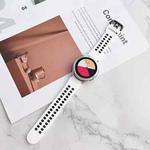 For Samsung Galaxy Watch4 40mm Double Buckles Two-color Silicone Watch Band(White Black)