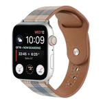 Cloth Texture Sports Leather Watch Band For Apple Watch Series 8&7 41mm / SE 2&6&SE&5&4 40mm / 3&2&1 38mm(5)
