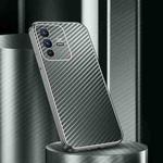 For vivo S12 Pro Metal Frame Carbon Fiber Phone Case(Grey)