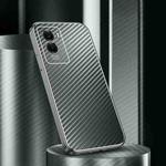 For vivo Y55s 5G Metal Frame Carbon Fiber Phone Case(Grey)