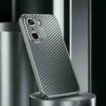 For Honor 60 Metal Frame Carbon Fiber Phone Case(Grey)